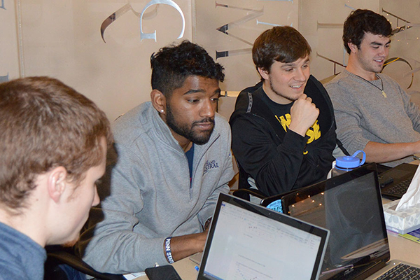 Students in Ryan Family Student Center