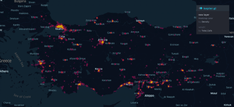 heat map showing calls from refugees to non-refugees